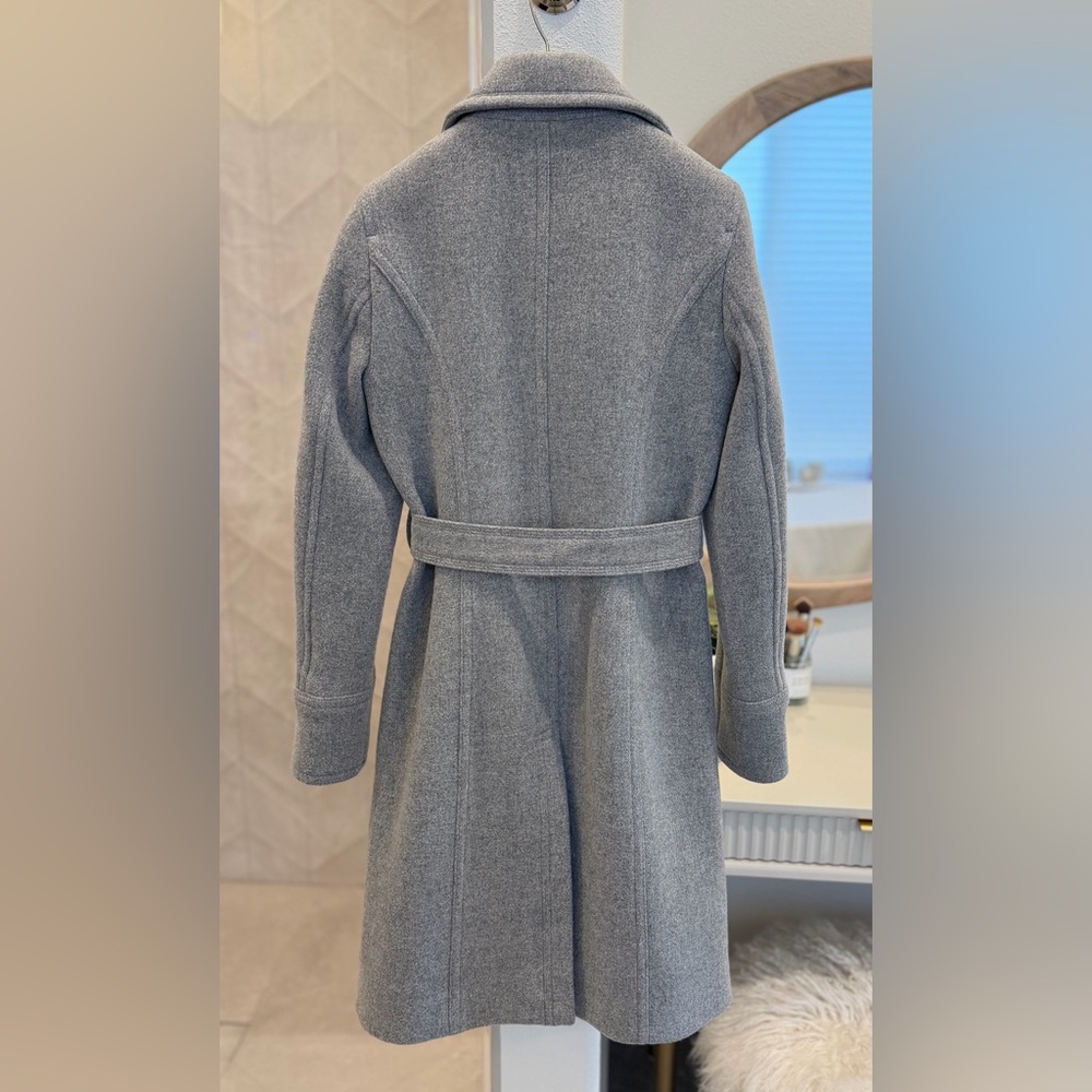 J. Crew Boulevard Wool Stadium-Cloth Trench Coat - Sz 0 - Picture 2 of 12